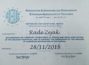 Certificate for merits