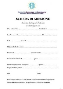 Sheda di Adesione 2022-01-16